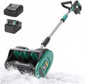Garvee 12" Cordless Snow Shovel - Snow Shovel for Driveway, 16.5 ft Snow Throwing Distance, 20V 1 * 4.0Ah Battery & Quick Charger, Adjustable Handle, for Walkways Deck Stair Snow Removal