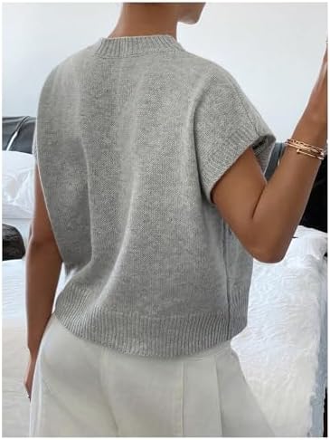 SOLY HUX Women's Short Sleeve Business Casual Sweater
