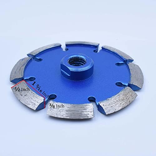 4 1/2 Inch 0.375" Width 5/8"-11 Arbor Crack Chaser Blade, Diamond Mortar Removal Blade for Concrete 4.5, Mortar Removing Tuckpointing Blade (4.5" x 0.375")