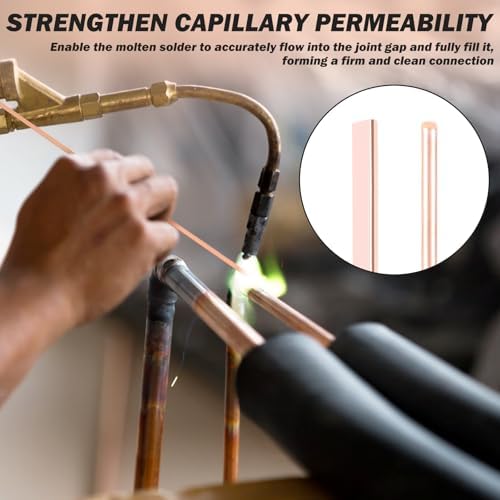 40 Sticks 15% Silver Brazing Rods AWS BCuP-5 15% Silver Solder Phos Copper Brazing Alloys Flat Welding Rods 0.050"x1/8"x10" for HVAC Refrigeration Air Conditioning Cold Storage Equipment