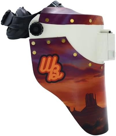WoahBros Flip-Up Welding Helmet | Sugar Scoop Welding Hood | Fits 2x4 Cheater Lens (Not Included) | Western