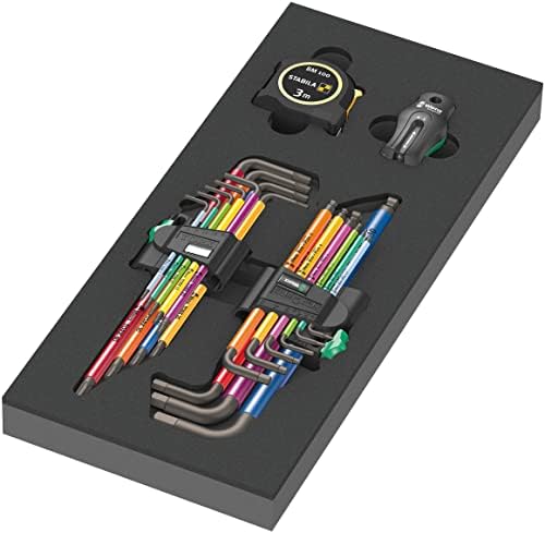 Wera 05150140001 9740 Foam Insert L-Key Set 1, 20 Pieces