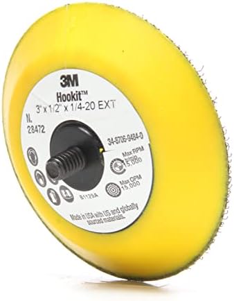 3M Hookit Disc Pad, 28472, 3 in x 1/2 in 1/4-20 External
