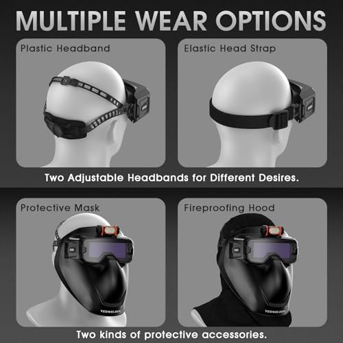 YESWELDER Welding Goggles Kit with LED Light, True Color Shade
