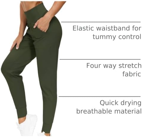 THE GYM PEOPLE Women's Workout Joggers Pants Lightweight Lounge Leggings