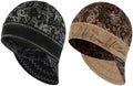 Fullsheild Reversible Welding Cap FR Cotton Welder Hat，Black+Brown，2Pcs