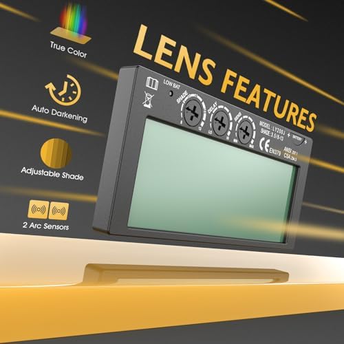 TOOLIOM Auto-Darkening Welding Lens, 2 x 4.25 in