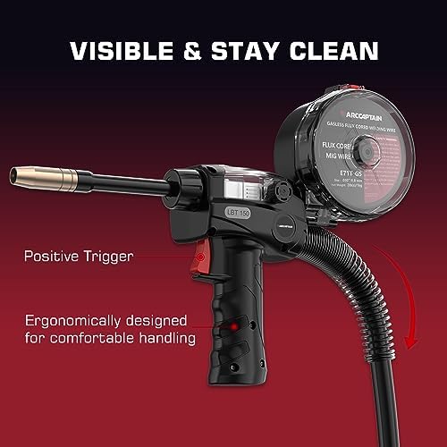 ARCCAPTAIN Spool Gun 4-Pin for Aluminum Welding 150A Euro Connection 10FT