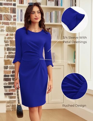 GRACE KARIN Work Dresses for Women 3/4 Sleeve Sheath Business Dress