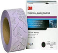 3M 30714 Hookit 740I Purple 70 mm x 12 m 60 Grit E Weight Clean Sanding Sheet Roll