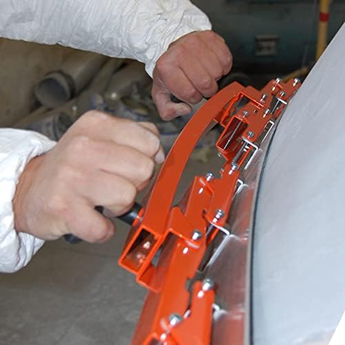 Hand-held flexible sanding board, block Flexisander for sanding curved surfaces with fastening system; vehicle body repairers, shipbuilders, composite and woodworking, cars (33 x 4.5 inches)