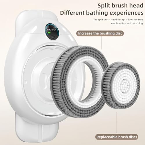 Smart Wall Mounted Electric Body Scrubber Back Spin Brush 7'