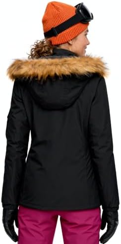 Wantdo Women's Waterproof Ski Jacket Windproof Winter Snow Coat Mountain Snowboarding Jackets Outdoor Fleece Parka