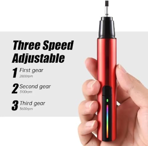 Electric Reciprocating Sander Set, USB Quick Charging Mini Sanding Pen 3 Speed Adjustable Detail Sander with 8 Sanding Heads and Sandpapers for Grinding Polishing Surfaces