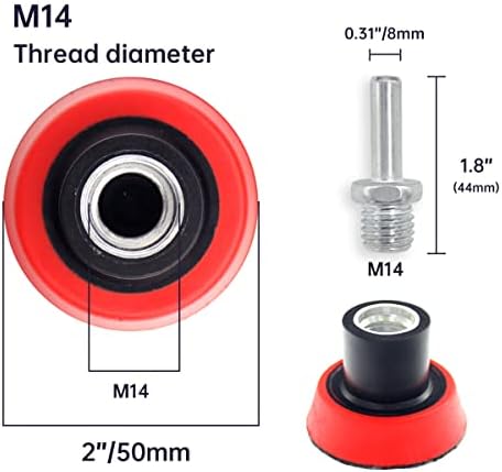 2 Inch Diamond Polishing Pads with 7Pcs Dry Wet Granite Stone Polish Pad Kit for Drill，50-3000 Grit Polishing Pad (7Pcs Dry Pads+1 Drill Adapter)