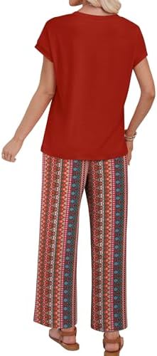 WIHOLL Two Piece Sets for Women Summer Spring Outfits Lounge Sets Beach Vacation Clothes Airport Travel Matching Clothing