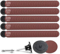 150Pcs 2 inch R-Type Quick Change Aluminum Oxide Surface Conditioning Sanding Discs Set 320 Grit with Adapter & Backing Pad
