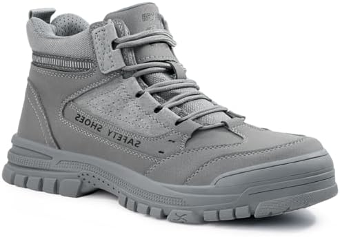 GUSAYEX Steel Toe Boots for Men Puncture Resistant Work Boots