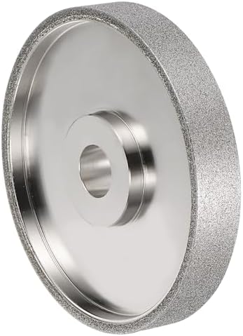 HARFINGTON Diamond Lapidary Wheel 6 Inch x 1 Inch Arbor Hole 80 Grit Grinding Wheels for Stone, Marble, Glass, Ceramics, Crystal, Carbide, Steel