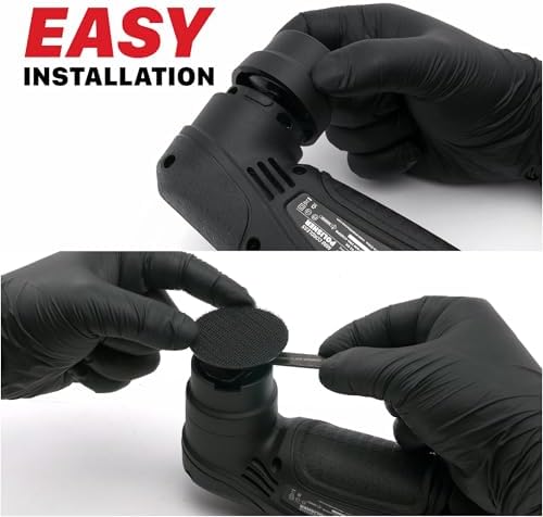 Maxshine M0312 V2 Cordless Mini Polisher Black – Lightweight DA & Rotary Buffer for Cars, Trucks & Boats – 6-Speed Portable Detailing Tool for Scratch Repair, Headlight Restoration, Swirl Removal