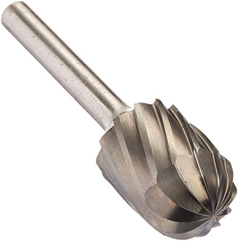 Drill America SC-7NF Carbide Burr/Rotary File Cylindrical Radius End None-Ferrous for Aluminum 3/4" Dia. x 1" Cut Length with 1/4" Shank and 2-3/4" Overall Length, DUL Series
