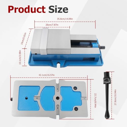findmall Accuracy Mill Vise Without Base 6 X 5-1/2" for Milling Shaping and Drilling Machines
