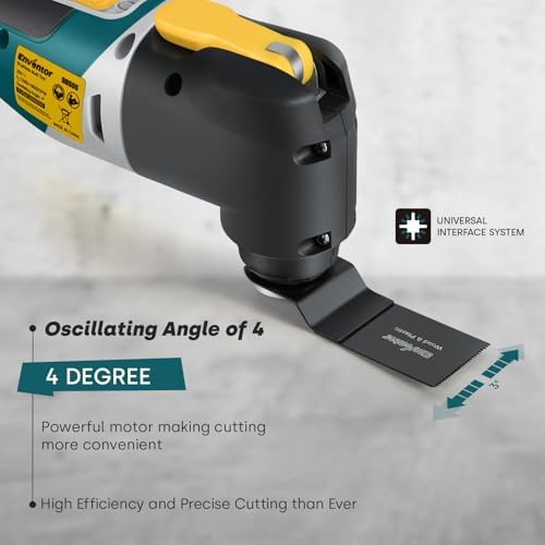 Enventor Oscillating Tool with Brushless Motor, 20 V, 2.0 Ah Battery