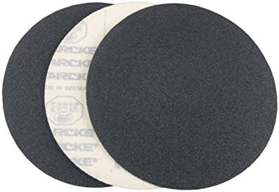 7 Inch Premium Silicon Carbide Sanding Discs, 50 Pack Hook and Loop Sandpaper, Multi Grit 80, 120, 220, 320, 400 10 ea Sanding Discs, No Hole Black Silicon Carbide
