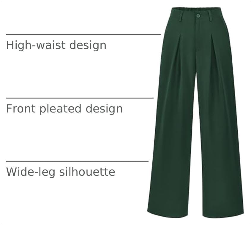 BTFBM Fall High Waisted Business Casual Palazzo Pants for Women Dressy 2026