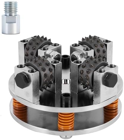 6 Inch Bush Hammer Tool, Coating Removal Stone Texturing, Concrete Surface Roughening Tool for Variable-Speed Angle Grinders&Polishers (Arbor: 5/8"-11 Threaded), with a M14 Thread Converter