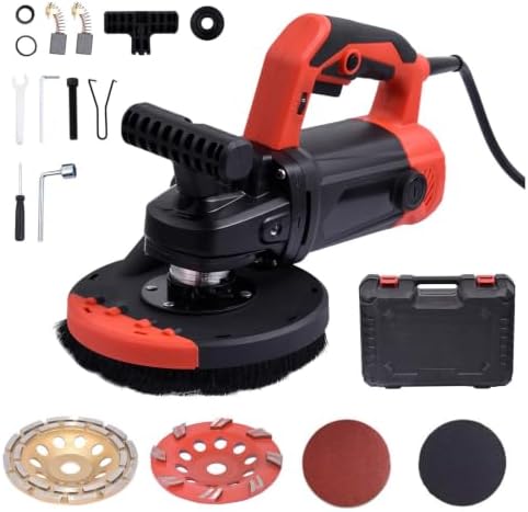 7-Inch Concrete Floor Grinder, 2200W Powerful concrete sander Machine