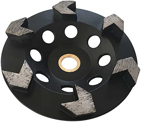 5" Diamond Grinding Wheel 6 Arrow Seg for Concrete & Coating 7/8"-5/8"