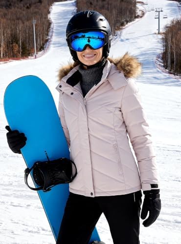 Wantdo Women's Waterproof Ski Jacket Warm Puffer Jackets Snow Winter Coat
