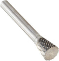Drill America SN-4 Carbide Burr/Rotary File Inverted Cone Double Cut for Die Grinder 1/2" Dia. x 1/2" Cut Length with 1/4" Shank and 2-1/4" Overall Length, DUL Series