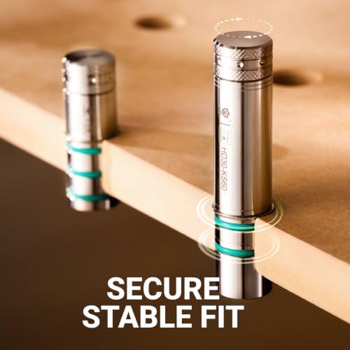 HONGDUI 20mm Bench Dog 304 Stainless Steel Extend 60mm Above the MFT for 20mm Chamfered Dog Holes with Expansion Locking O-ring MFT Accessories