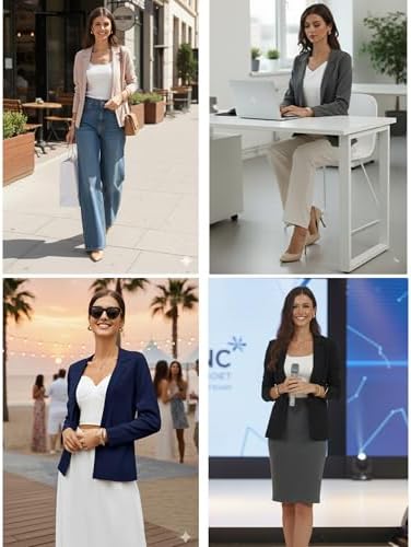 GRACE KARIN Womens Sweater Blazer Jackets Business Casual Work Cardigan