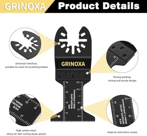10PCS Oscillating Tool Blades, Universal Oscillating Saw Blades Multitool Blades Quick Release for Wood Plastics Soft Metal, Compatible with Dewalt Ryobi Fein Milwaukee Craftsman