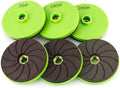 LOZLIN Diamond Polishing Pads, 3 Pack 4 Inch, for Tile, Marble and Granite, Chamfering, Edge Shaping, 50/100/200 Grit, Angle Grinder