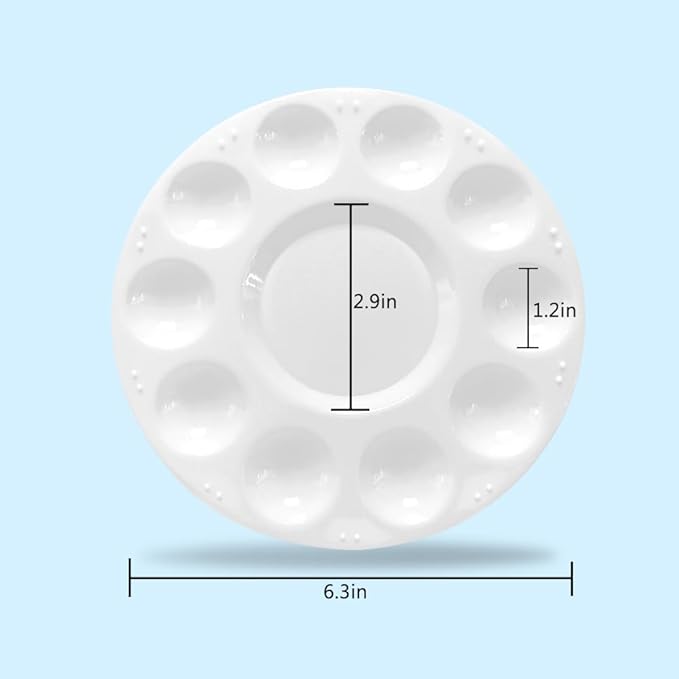 Hulameda 28 Pcs Paint Tray Palettes Plastic for Kids to Put Cupcake and Art Painting