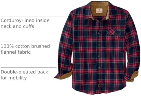 Legendary Whitetails Mens Flannel Long Sleeve Button Down 100% Cotton Shirt