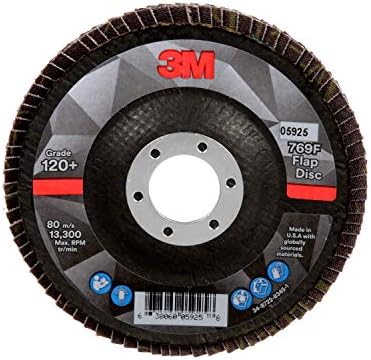 3M Flap Disc, 769F, 120+, T29, 4-1/2 in x 7/8 in