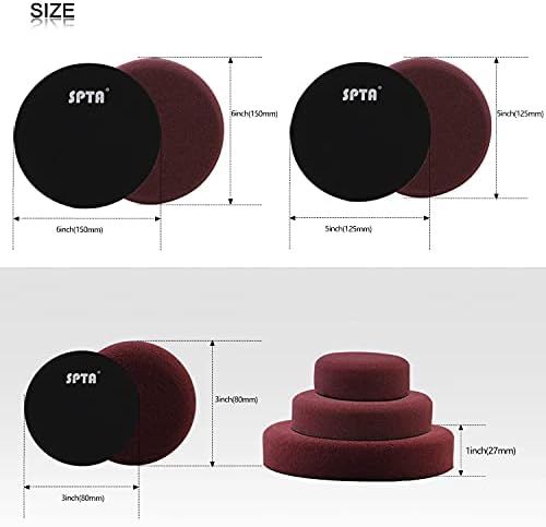 Buffer Polisher, SPTA 7 Inch 180mm Rotary Polisher Car Polisher Electric Polisher RO Polisher & Polishing Pads Set for Auto Buffing and Polishing