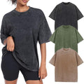 Womens Vintage Oversized T Shirts Acid Washed Baggy Cotton Tee Workout Gym Shirts Boyfriend Short Sleeve Tops
