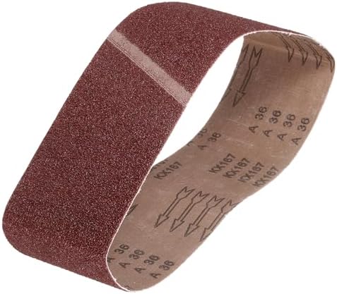 HARFINGTON 3 x 24 Inch Sanding Belts, 1 Pcs 36 Grits Aluminum Oxide