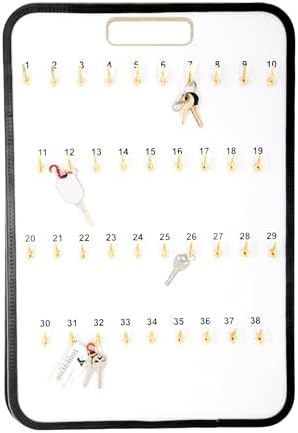 SSWBasics Key Board with Self-Closing Tabs - 38 Hooks - 13 3/4" W x 20" L