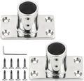 YANYUCB Boat Hand Rail Fitting,316 Stainless Steel Rectangular 60/90 Degree Boat Hand Rail Base(1 inch,1-1/4inch,7/8 inch,1-3/16 inch) with L Shape Hex Key and Screws
