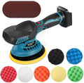 6" Cordless Car Polisher for Makita 18V Battery,6-Speed Orbital Buffer