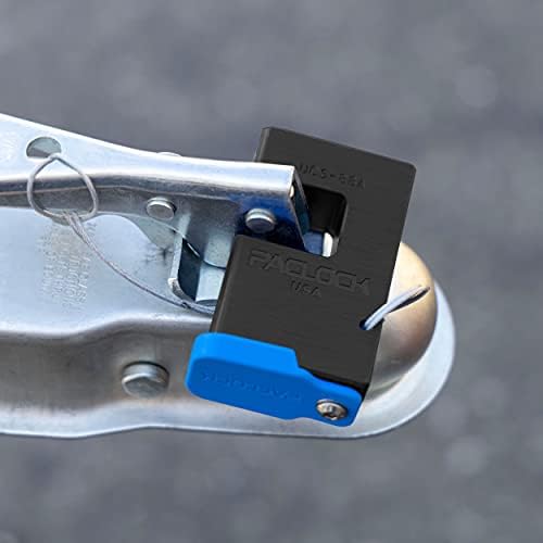 PACLOCK's 88-Series Shrouded Trailer Coupler Lock, Standard Rekeyable (SR), One Lock Keyed to a Number U-Pick! w/ 2 Keys, Black