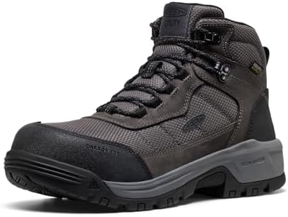 KEEN Utility Men's Skokie Hiker Style Mid Height Composite Toe 90 Degree Waterproof Work Boots