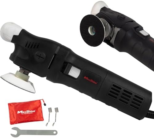 Maxshine M550 Rotary Polisher – 550W Compact Car Buffer with 3” Backing Plate, 5/8” Thread & 6-Speed Control – Auto Detailing Tool for Cars, Trucks, SUVs & Boats, Paint Correction & Swirl Removal